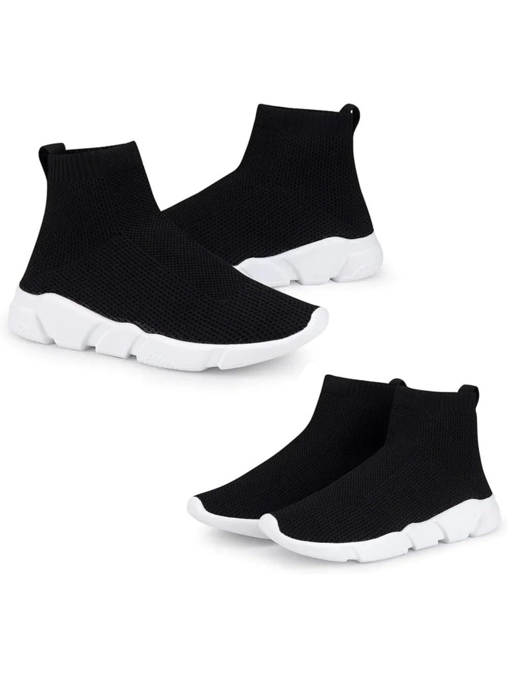 🆕Men Black White Mesh Running Comfortable Lightweight Breathable Walking Shoes